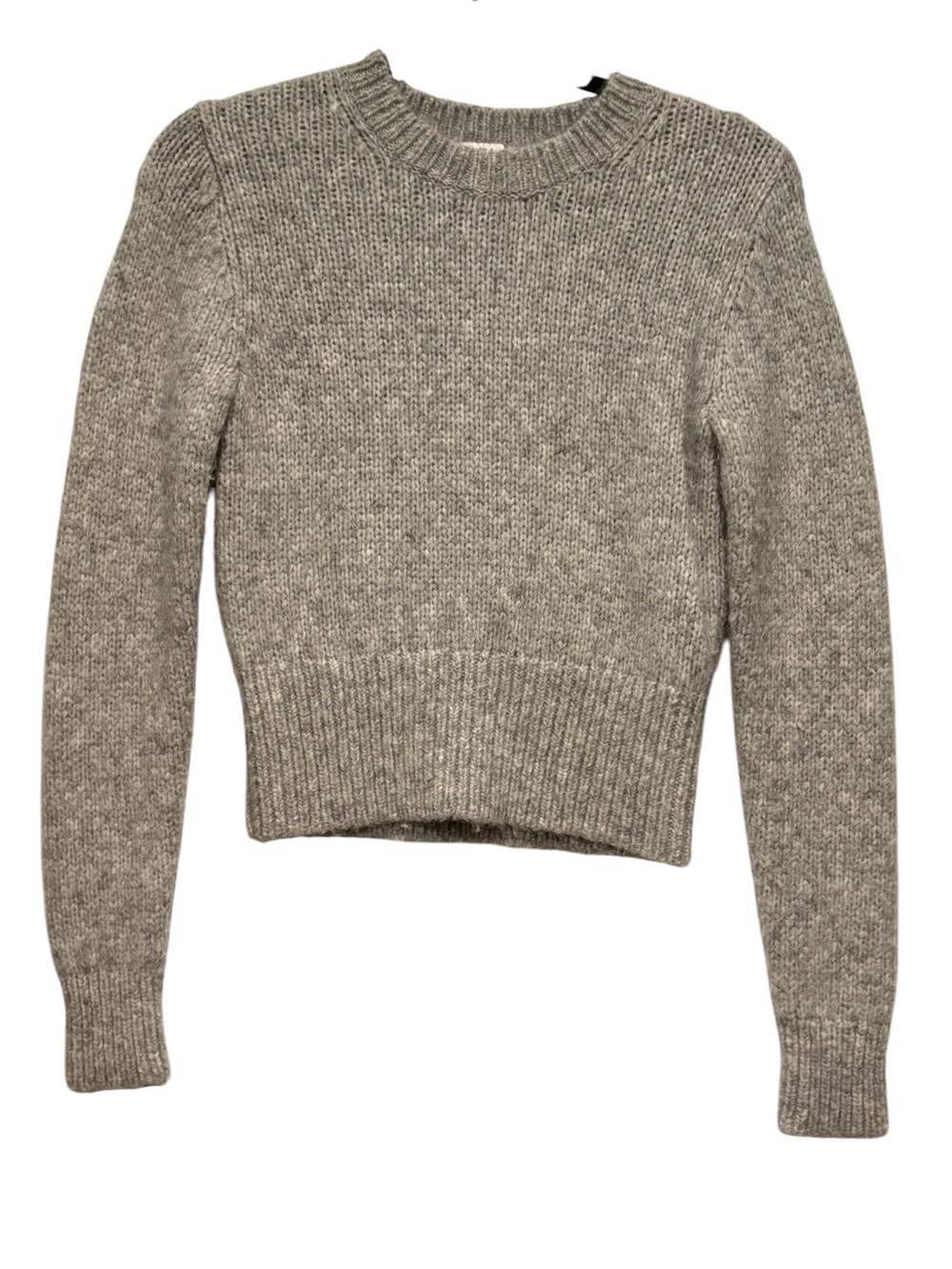 Aritzia Talula - Women's pullover sweater, fuzzy texture. Size Small. Gray.